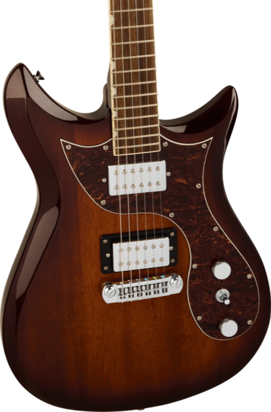 Gretsch Electromatic CVT Double-Cut, pickup and wraparound tailpiece detail