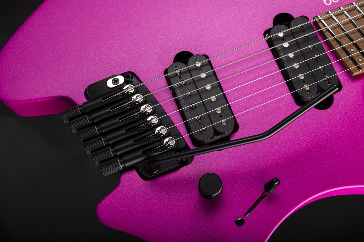 Strandberg Boden Standard N2.6T, headless bridge hardware detail